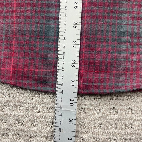 Eddie Bauer Shirt Men Small S Red Green Plaid Button Up Long Sleeve Casual - Picture 9 of 9